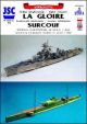French cruiser La Gloire and submarine Surcouf