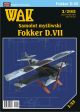 Fighter aircraft Fokker D.VII with ski