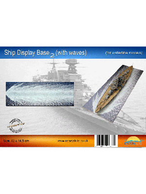 Ship Display Base with waves 420 x 148 mm