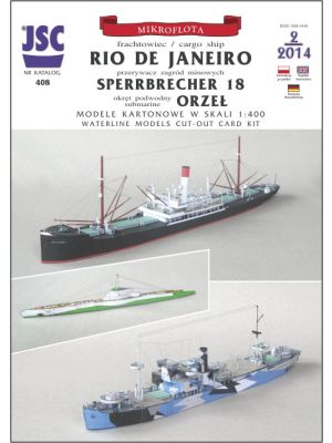 German Cargo Ship Rio de Janeiro, Sperrbrecher 18 and Polish submarine ORP Orzel