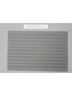 Lasercut-railing, 1 middle rail, 60° slanted, grey, 1/400