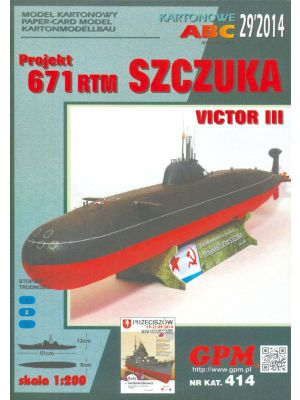 Szczuka proj 671 Victor III with Lasercut framework