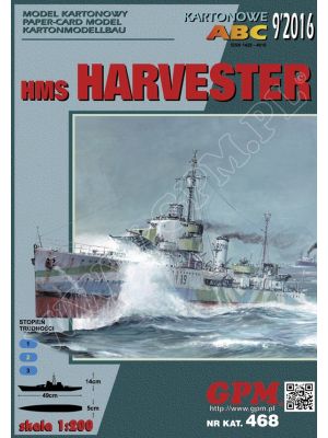British Destroyer HMS Harvester