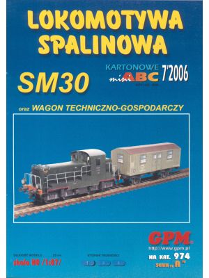 
Diesel locomotive SM 30 with wagon