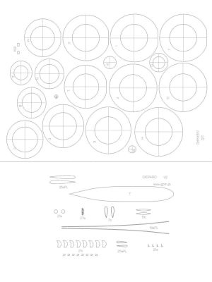 Lasercutset frames and details for U-570 (Typ VIIC ) HMS GRAPH