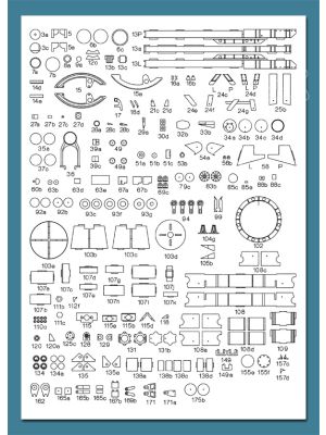 Lasercutset details for KRUPP 12,8cm Kanone 43 / 44