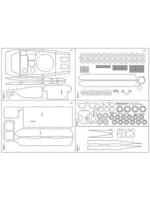 Lasercutset frames, wheels and details for BWP-2