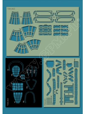 Lasercutset details and railings for Takao