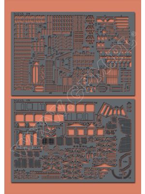 Lasercutset railings & details for IJN Maya