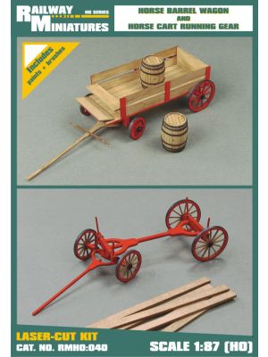 Pferde-Lastenwagen und Fässerkarren