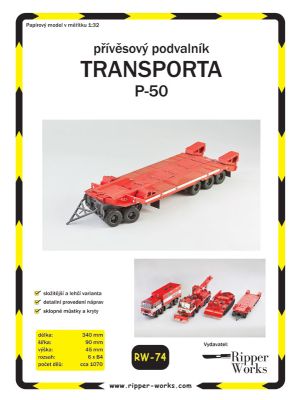 Low-bed trailer Transporta P-50 (SŽDC)