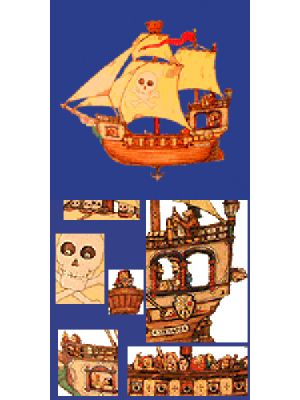 Cut Out Jumping Pirate Ship