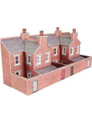 Low Relief Red Brick Terraced House Backs