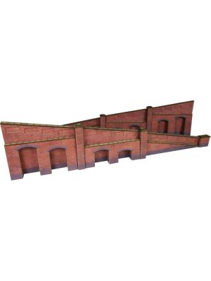 Tapered Retaining Wall in Red Brick