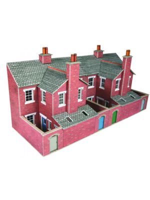 Low Relief Red Brick Terraced House Backs