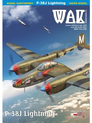 P-38J-10 Lightning – Twin-Boom Fighter with Weathered Finish