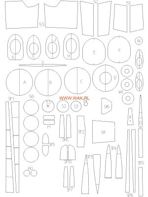 Lasercutset frames for Lawoczkin La-7