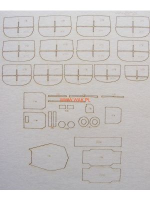 Lasercutset frames for HMS Vega