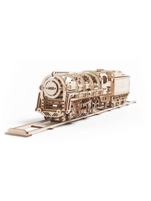 UGEARS Steam locomotive with tender