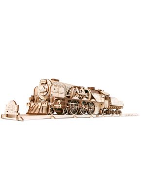 UGEARS V-Express steam locomotive with tender