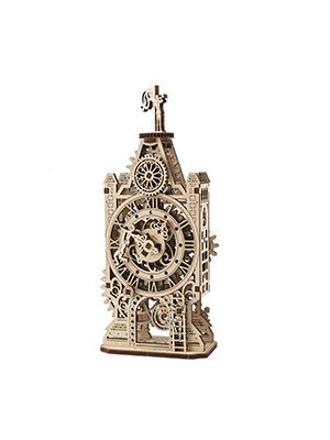 Mechanical Wooden Model Old Clock Tower