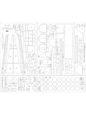 Lasercut Set frames for C-47B Skytrain