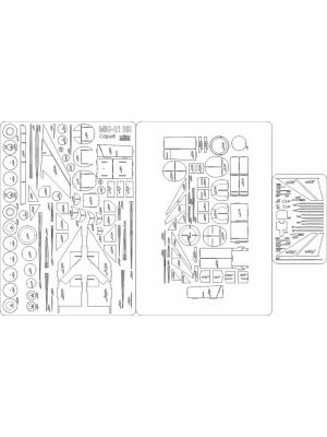 Lasercut Set frames and details for MiG-21 bis Capeti