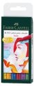 Pitt Artist Pen Brush India ink pen, wallet of 6, Basic