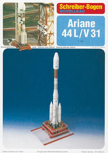 Aue-Verlag 16 x 16 x 65 cm model set Ariane 44 L/V 31