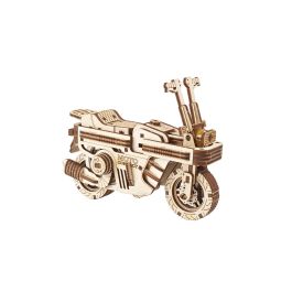 Moto Compact Mechanical Wooden Model MOTO COMPACT Folding Scooter - fentens Papermodels