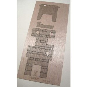 Lasercut wooden deck for Galatea