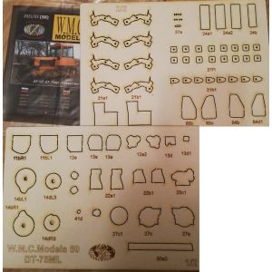 Lasercutset frames for chain tractor DT-75ML