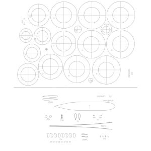 Lasercutset frames and details for U-570 (Typ VIIC ) HMS GRAPH