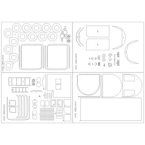 Lasercutset frames, wheels and details for Meblowoz Star 27 N38