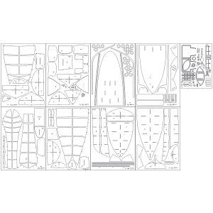 Lasercutset frames and details for sea rescue cruiser R-3
