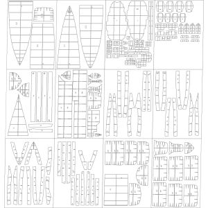 Lasercutset frames for IJN Maya