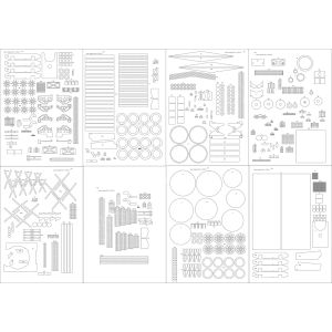 Lasercutset for French 194mm railroad cannon