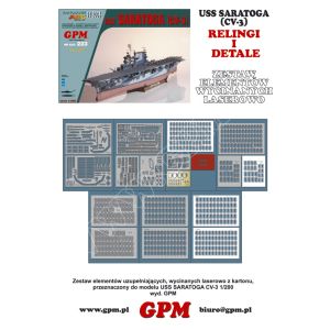 Lasercutset Details, Pontons & Railings for USS Saratoga