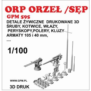 3D-printed details for ORP Orzel
