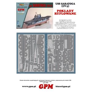 Lasercutset Engraved Decks for USS Saratoga