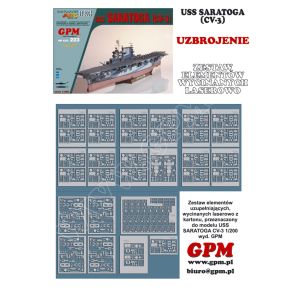 Lasercutset Guns for USS Saratoga