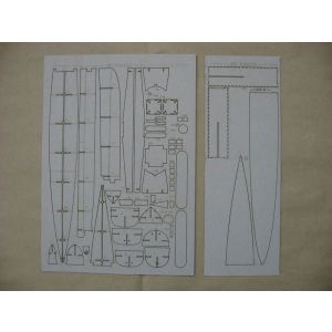 Lasercut Skeleton for USS Vesuvius
