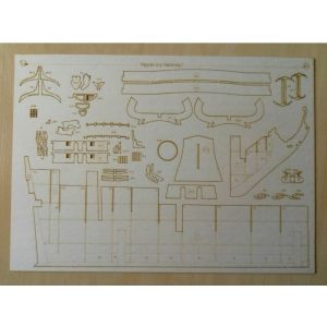 Lasercutset frames for Wapen von Hamburg (1669)