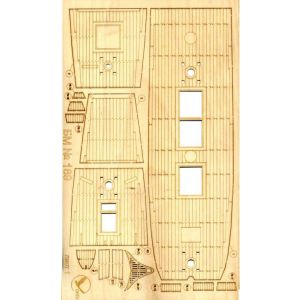 Engraved Wooden Deck for HMS Mordaunt