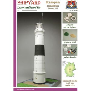 Kampen Lighthouse 1855 Laser Cardboard Kit 1/72