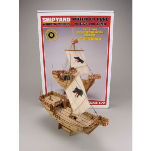 Lasercut wooden model Kogge Wütender Hund