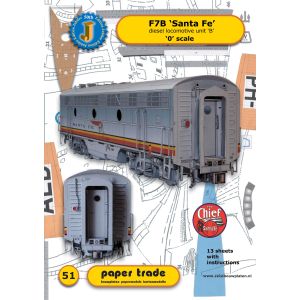 Diesel locomotive F7B Santa Fe