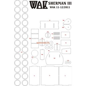Lasercutset frames for Sherman Mk.III