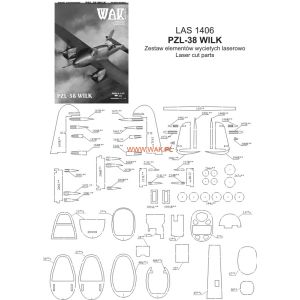 Lasercutset frames for PZL-38 Wilk