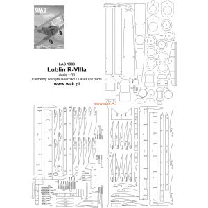 Lasercutset frames and details for Lublin R-VIIIa